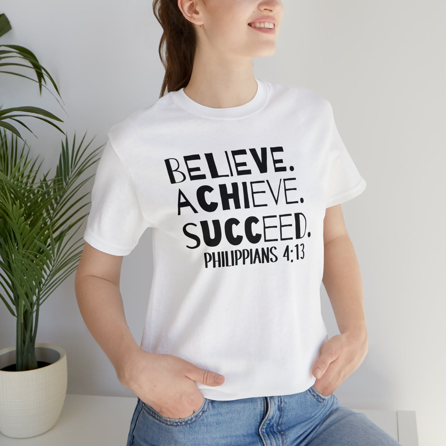 B-A-S Philippians 4:13 Short Sleeve Tee