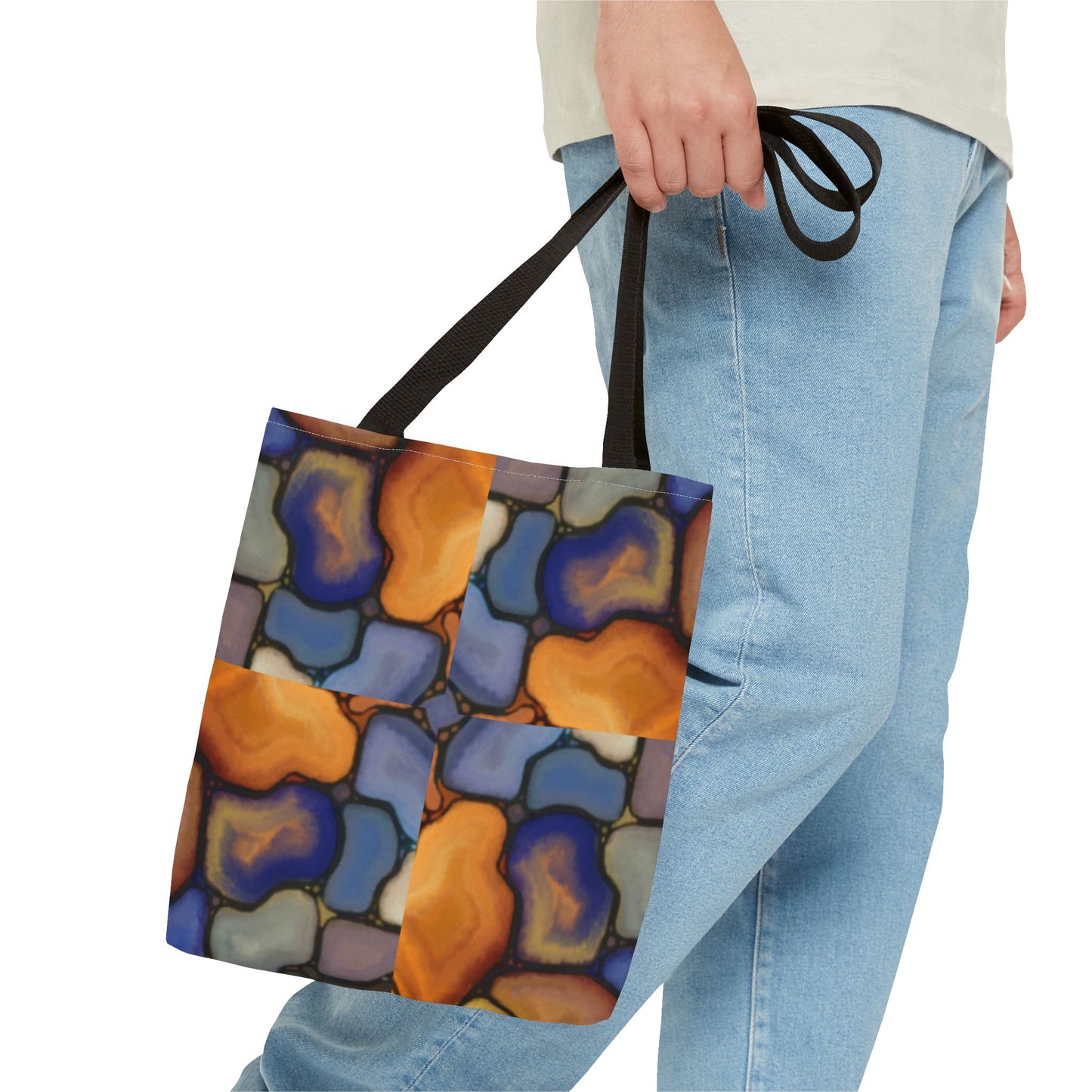 Sunset Stone Mosaic Tote Bag