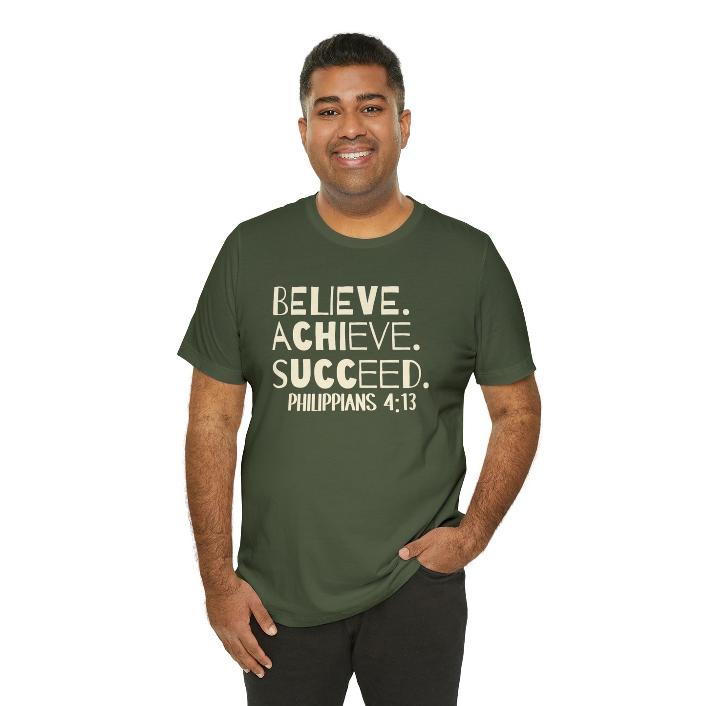 B-A-S Philippians 4:13 Short Sleeve Tee