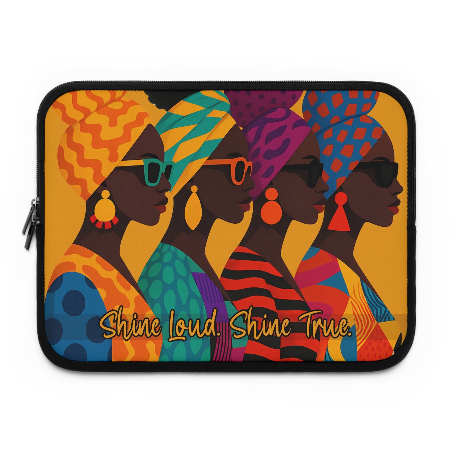 Shine Loud. Shine True. Afrocentric Laptop Sleeve – Cultural Style Meets Functionality