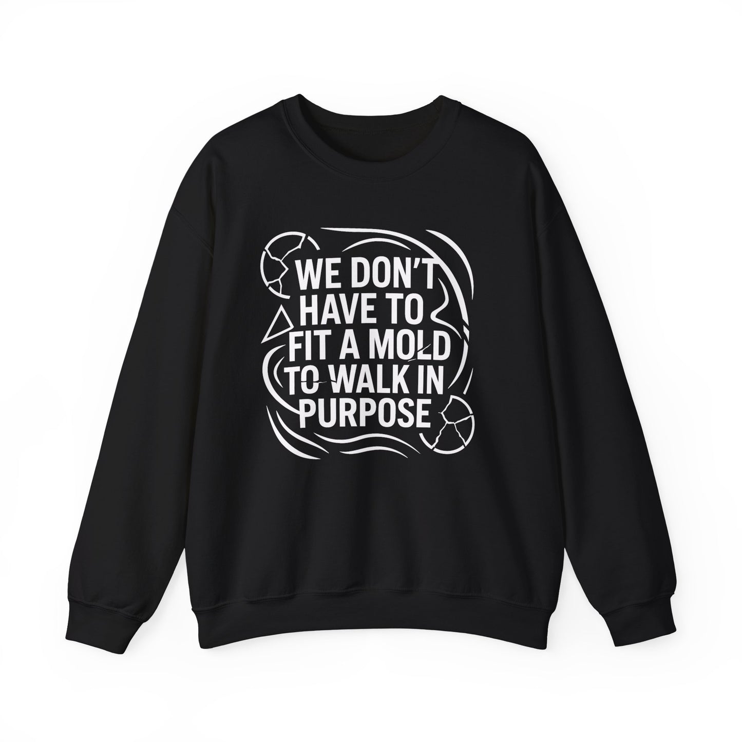 Purposeful Walk Inspirational Crewneck Sweatshirt for Every Occasion - Unisex Cozy Apparel, Gift for Friends, Motivational Clothing, Casual Wear