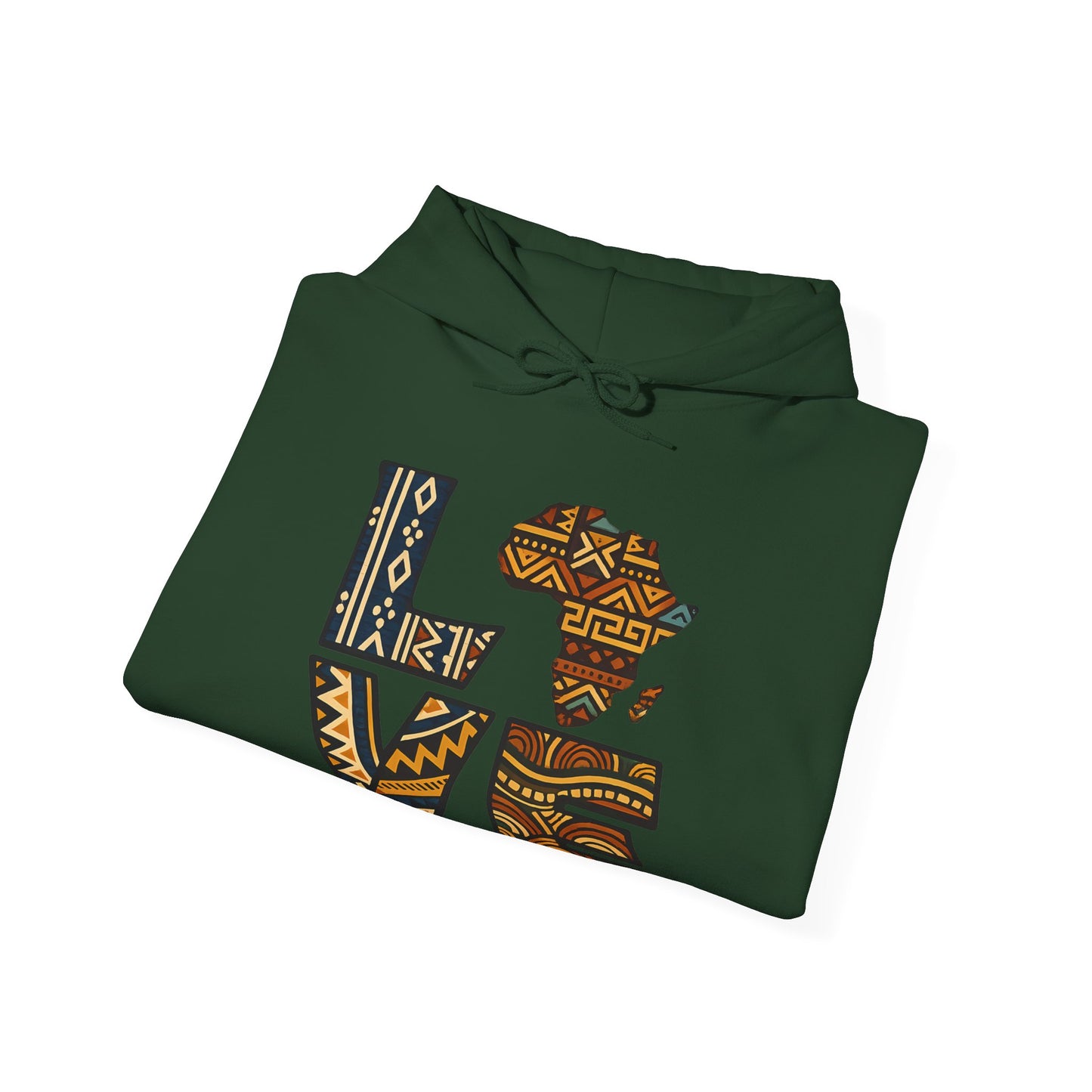 Love Africa Hoodie — African Print LOVE Graphic Sweatshirt