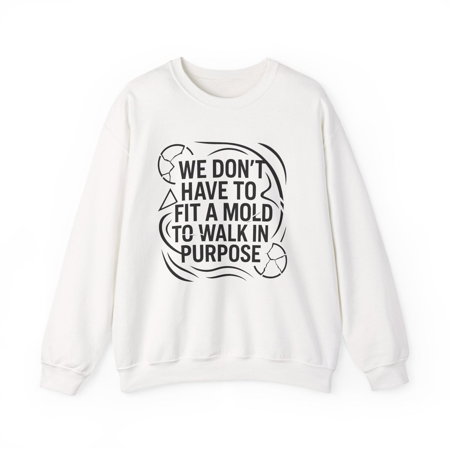 Purposeful Walk Inspirational Crewneck Sweatshirt for Every Occasion - Unisex Cozy Apparel, Gift for Friends, Motivational Clothing, Casual Wear