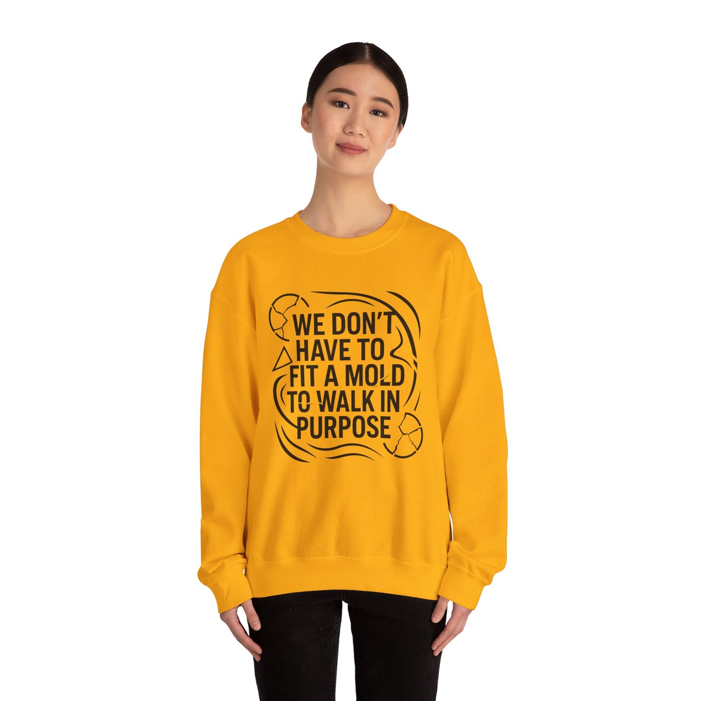 Purposeful Walk Inspirational Crewneck Sweatshirt for Every Occasion - Unisex Cozy Apparel, Gift for Friends, Motivational Clothing, Casual Wear