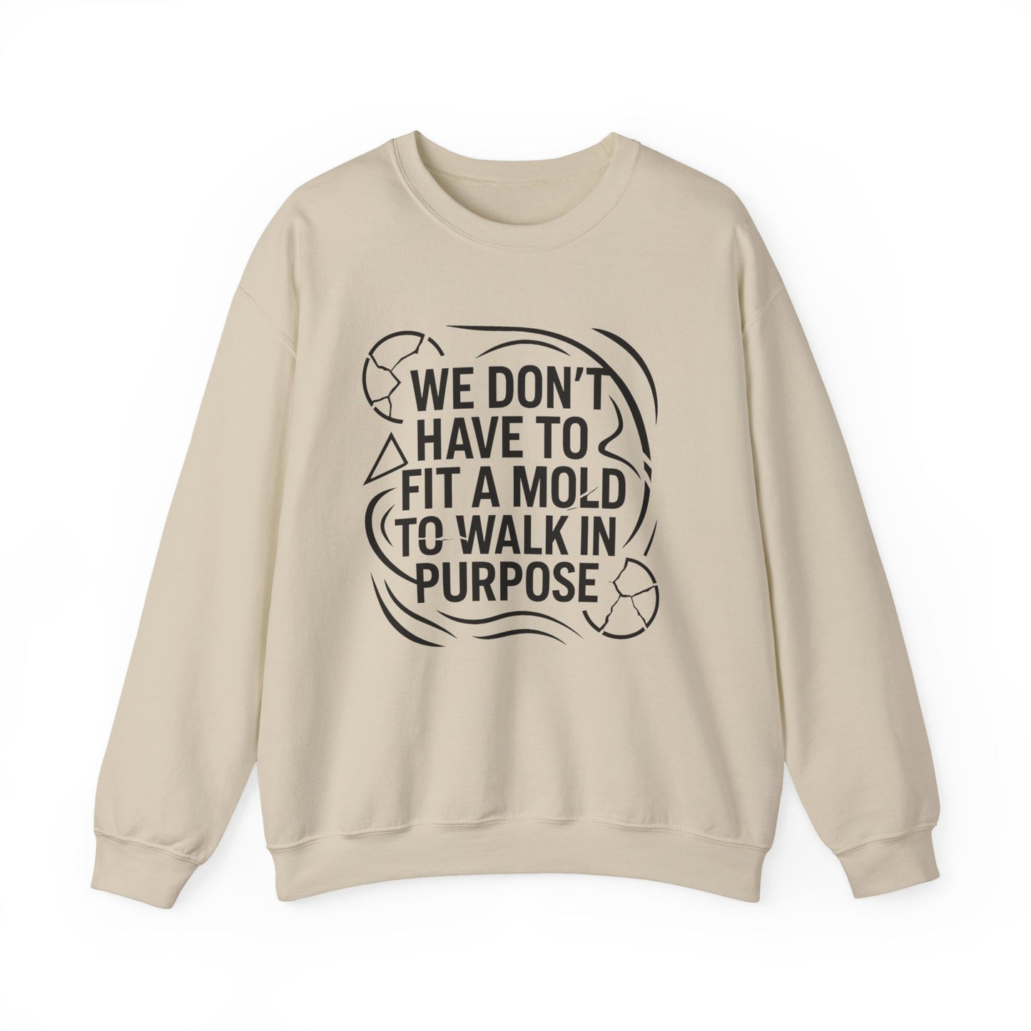 Purposeful Walk Inspirational Crewneck Sweatshirt for Every Occasion - Unisex Cozy Apparel, Gift for Friends, Motivational Clothing, Casual Wear