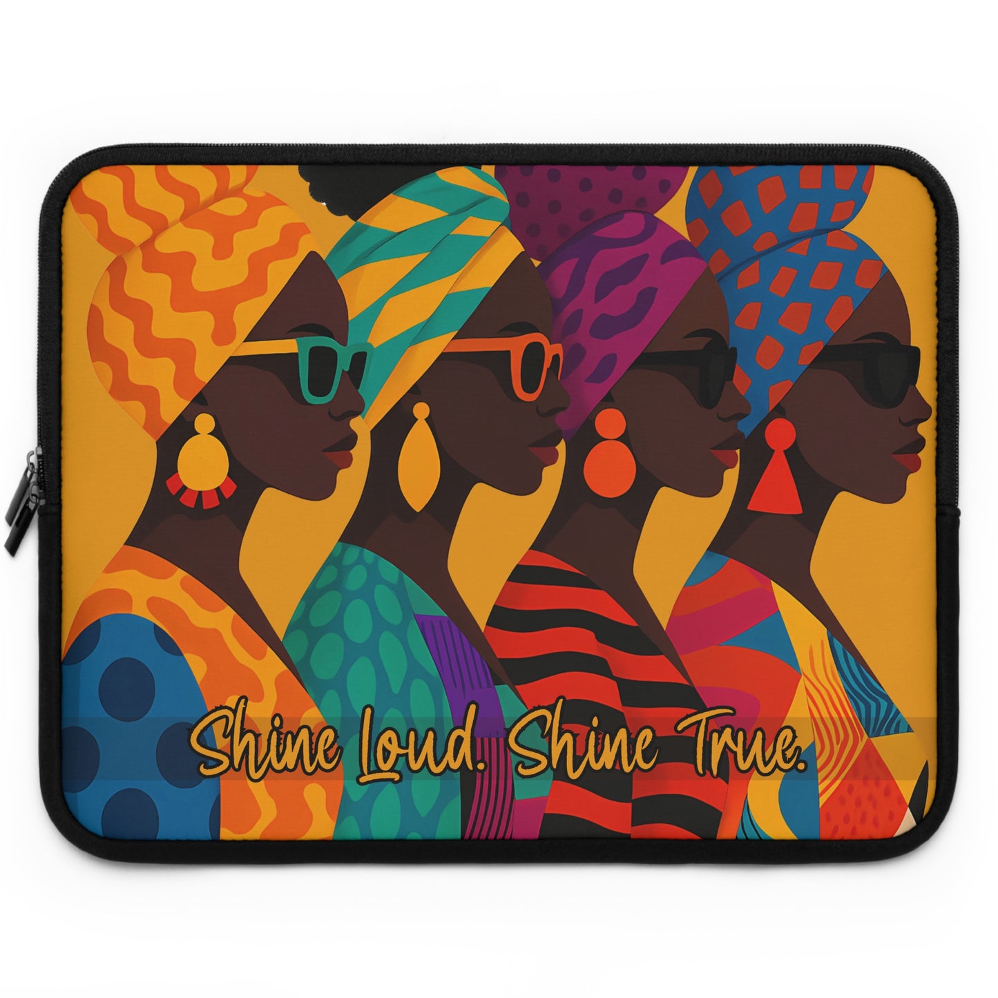 Shine Loud. Shine True. Afrocentric Laptop Sleeve – Cultural Style Meets Functionality