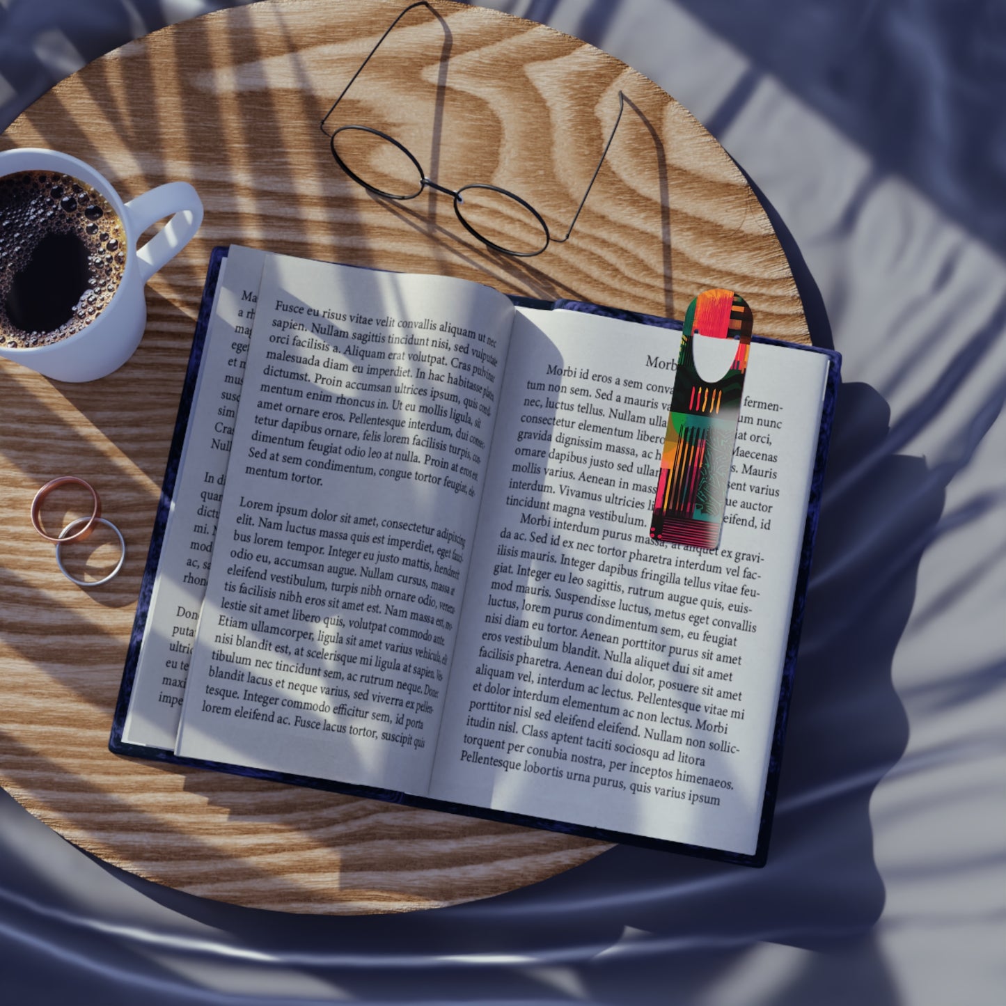 Vibrant Harmony Bookmark β Afrocentric Abstract Geometric Art in Bold Colors