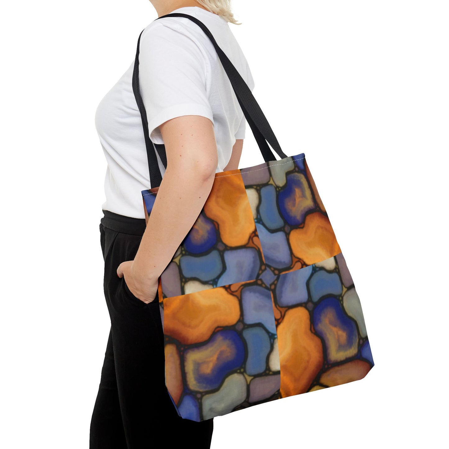 Sunset Stone Mosaic Tote Bag