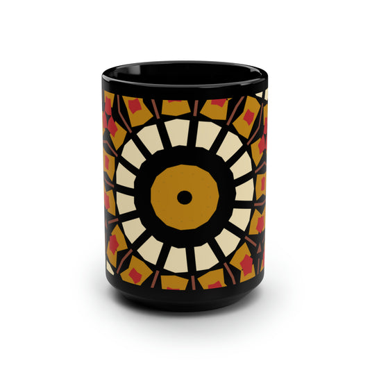 Chic Gold Ankara Print Mug – A Golden Touch to Your Daily Rituals!