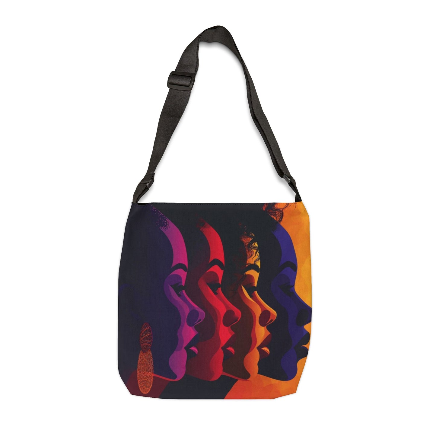 Bold Black Women Adjustable Tote Bag
