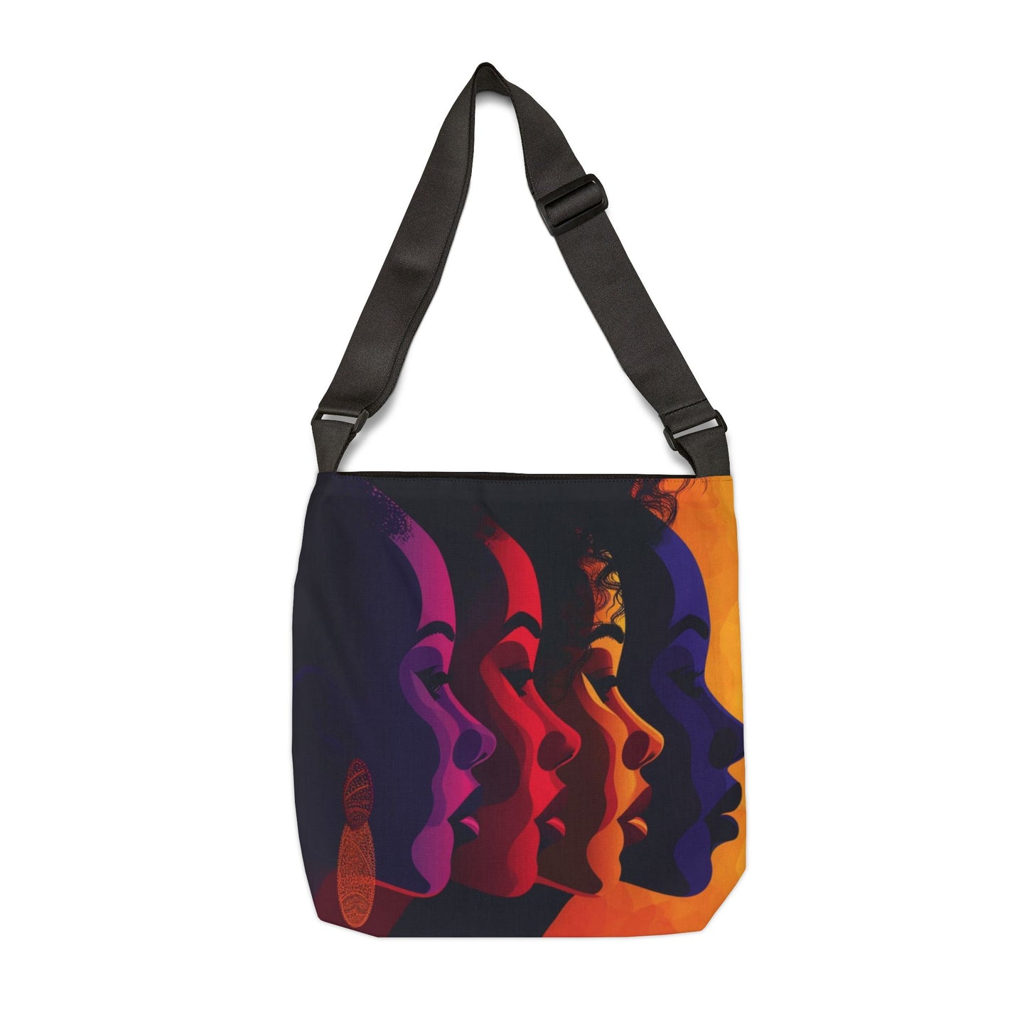 Bold Black Women Adjustable Tote Bag