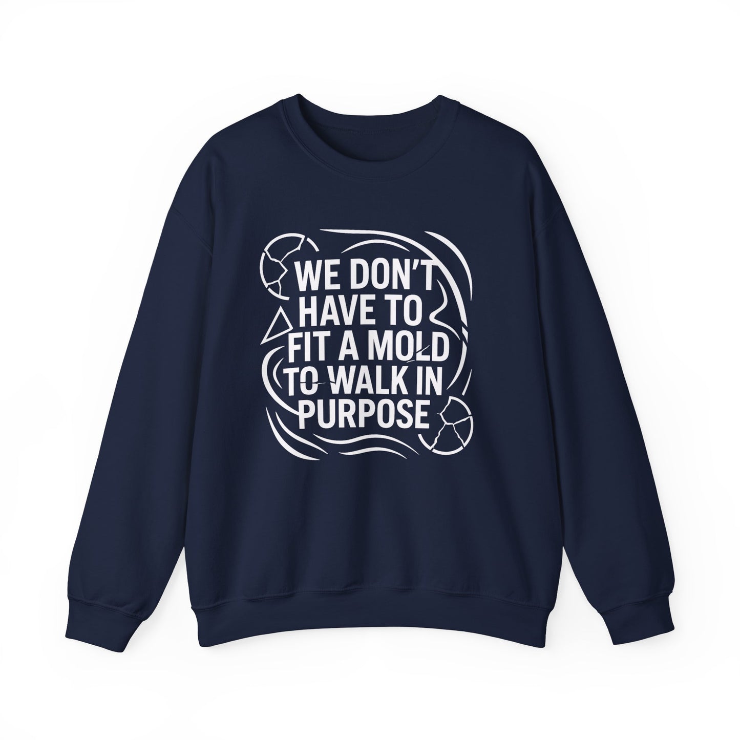Purposeful Walk Inspirational Crewneck Sweatshirt for Every Occasion - Unisex Cozy Apparel, Gift for Friends, Motivational Clothing, Casual Wear