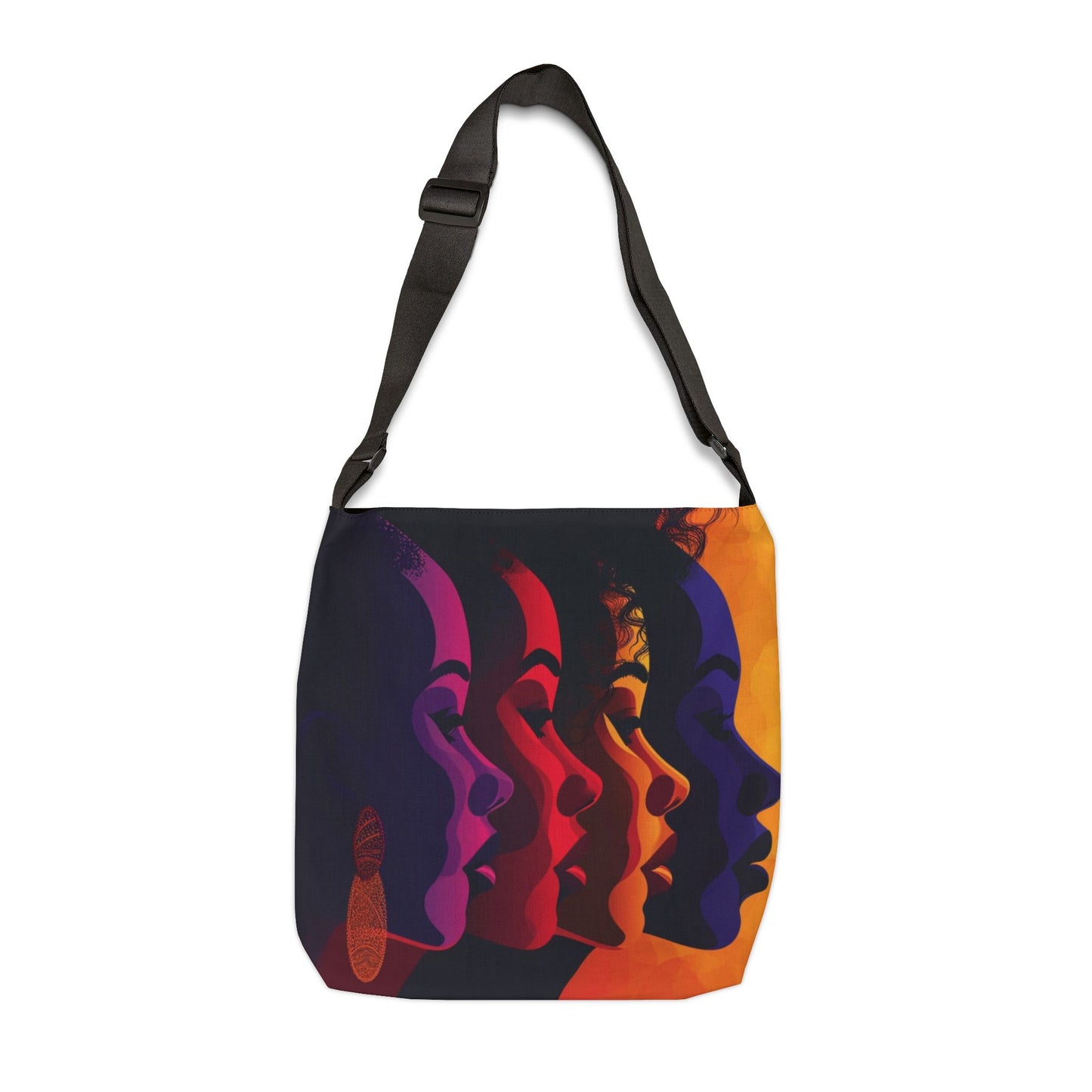 Bold Black Women Adjustable Tote Bag