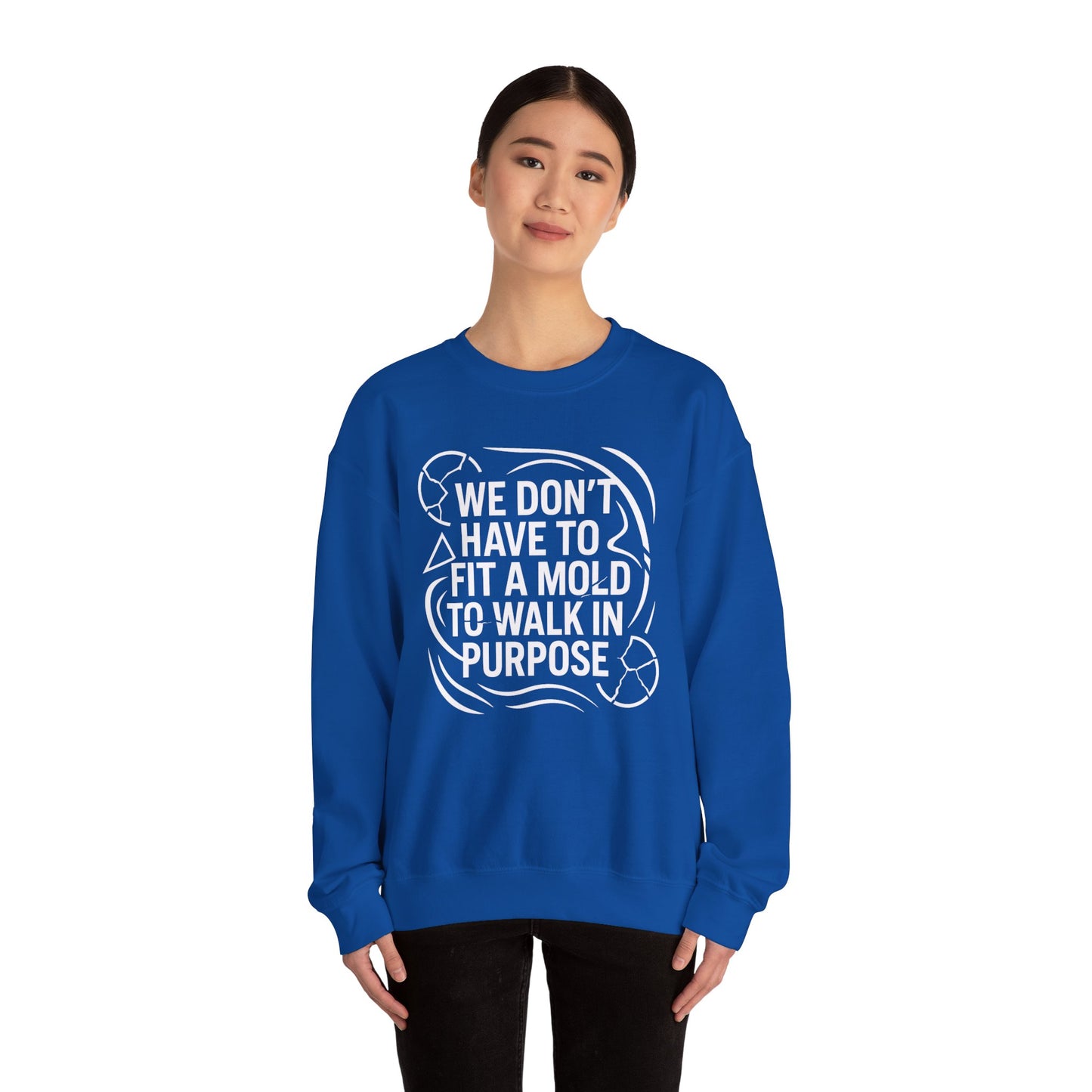 Purposeful Walk Inspirational Crewneck Sweatshirt for Every Occasion - Unisex Cozy Apparel, Gift for Friends, Motivational Clothing, Casual Wear