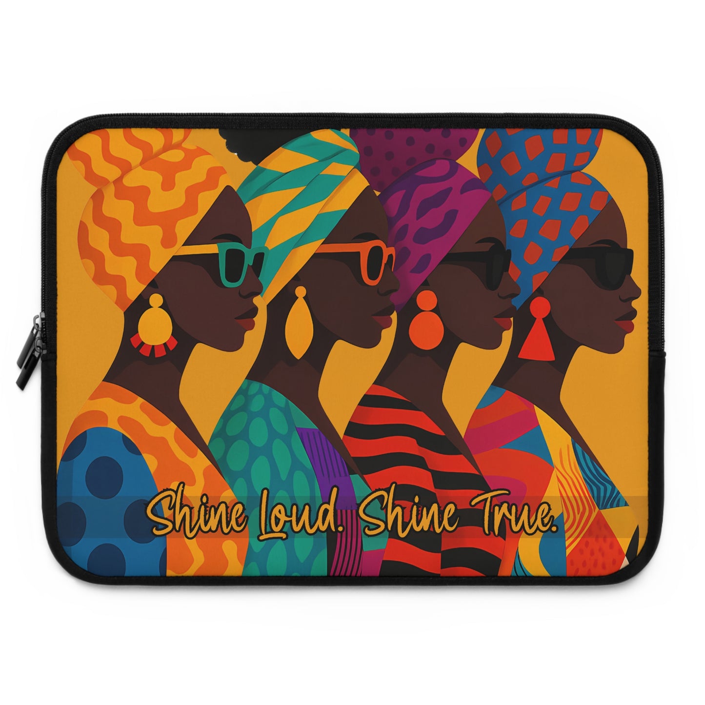 Shine Loud. Shine True. Afrocentric Laptop Sleeve – Cultural Style Meets Functionality