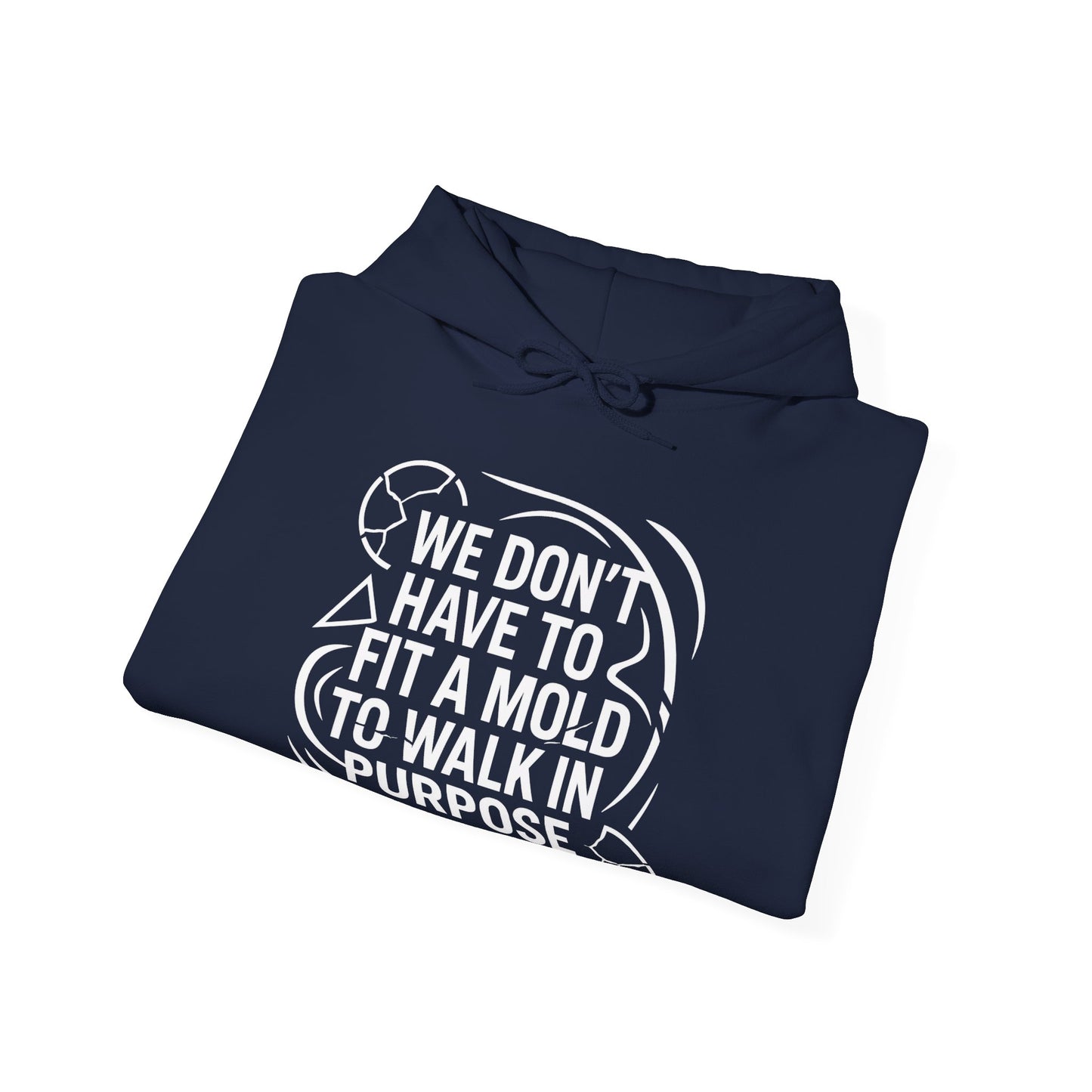 Purposeful Walk Unisex Hooded Sweatshirt, Inspirational Hoodie, Gift for Her, Motivational Sweatshirt, Cozy Pullover