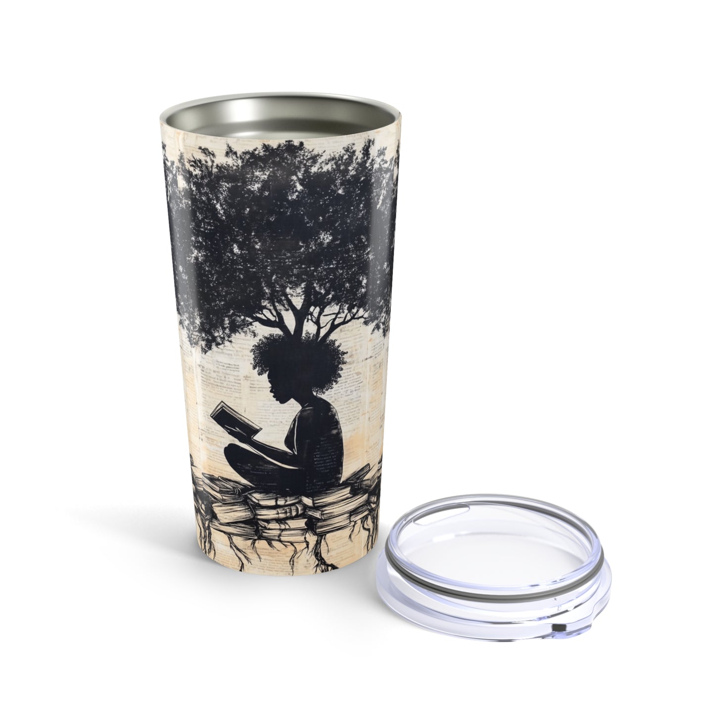 Rooted in Knowledge - Literary Travel Tumbler 20oz -