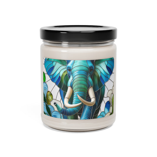 Stained Glass Elephant Candle
