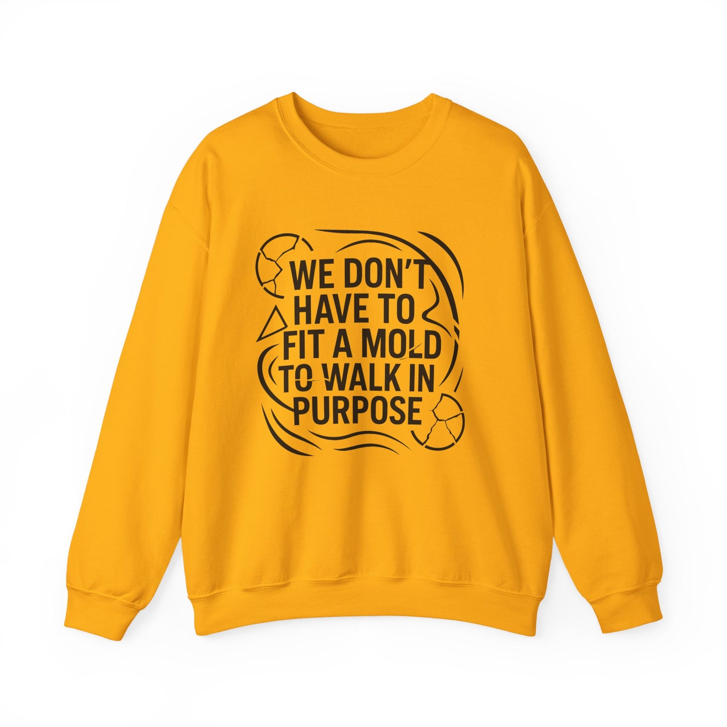 Purposeful Walk Inspirational Crewneck Sweatshirt for Every Occasion - Unisex Cozy Apparel, Gift for Friends, Motivational Clothing, Casual Wear