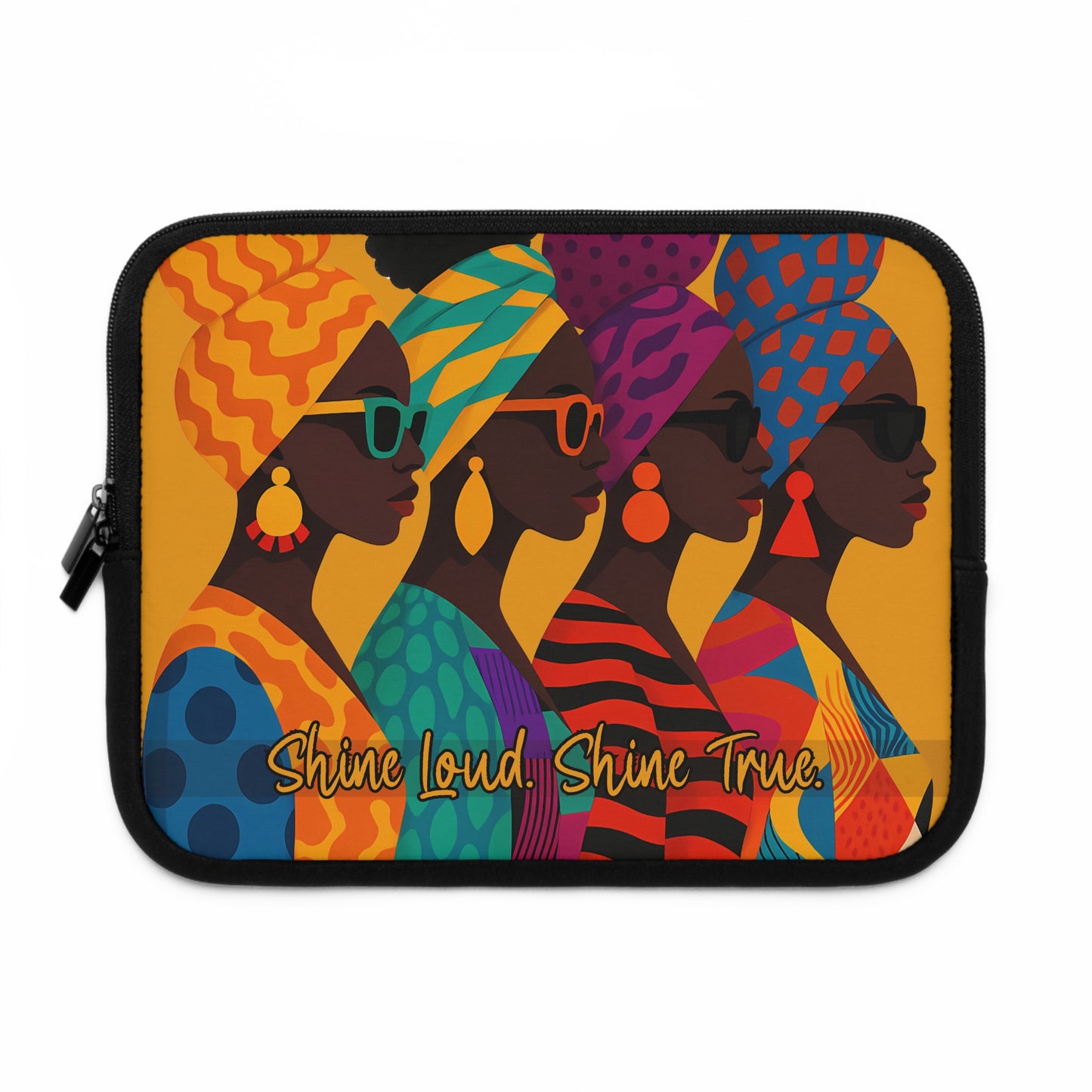 Shine Loud. Shine True. Afrocentric Laptop Sleeve – Cultural Style Meets Functionality