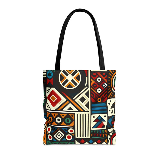 Vibrant Afrocentric Geometric Pattern Tote Bag