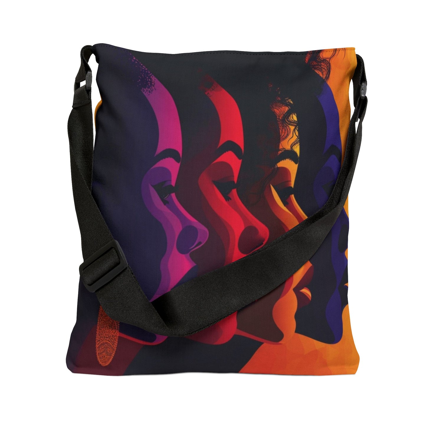 Bold Black Women Adjustable Tote Bag