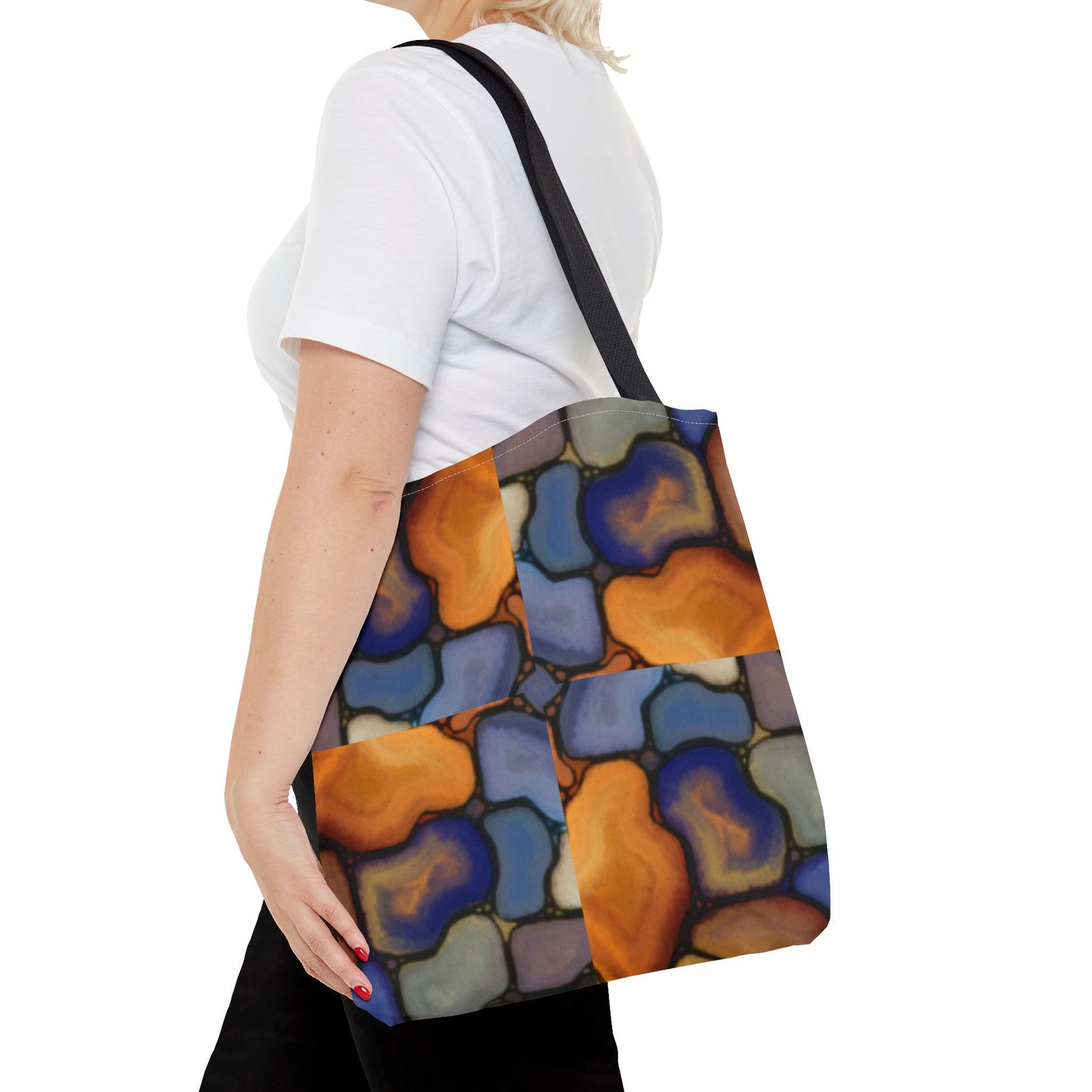 Sunset Stone Mosaic Tote Bag