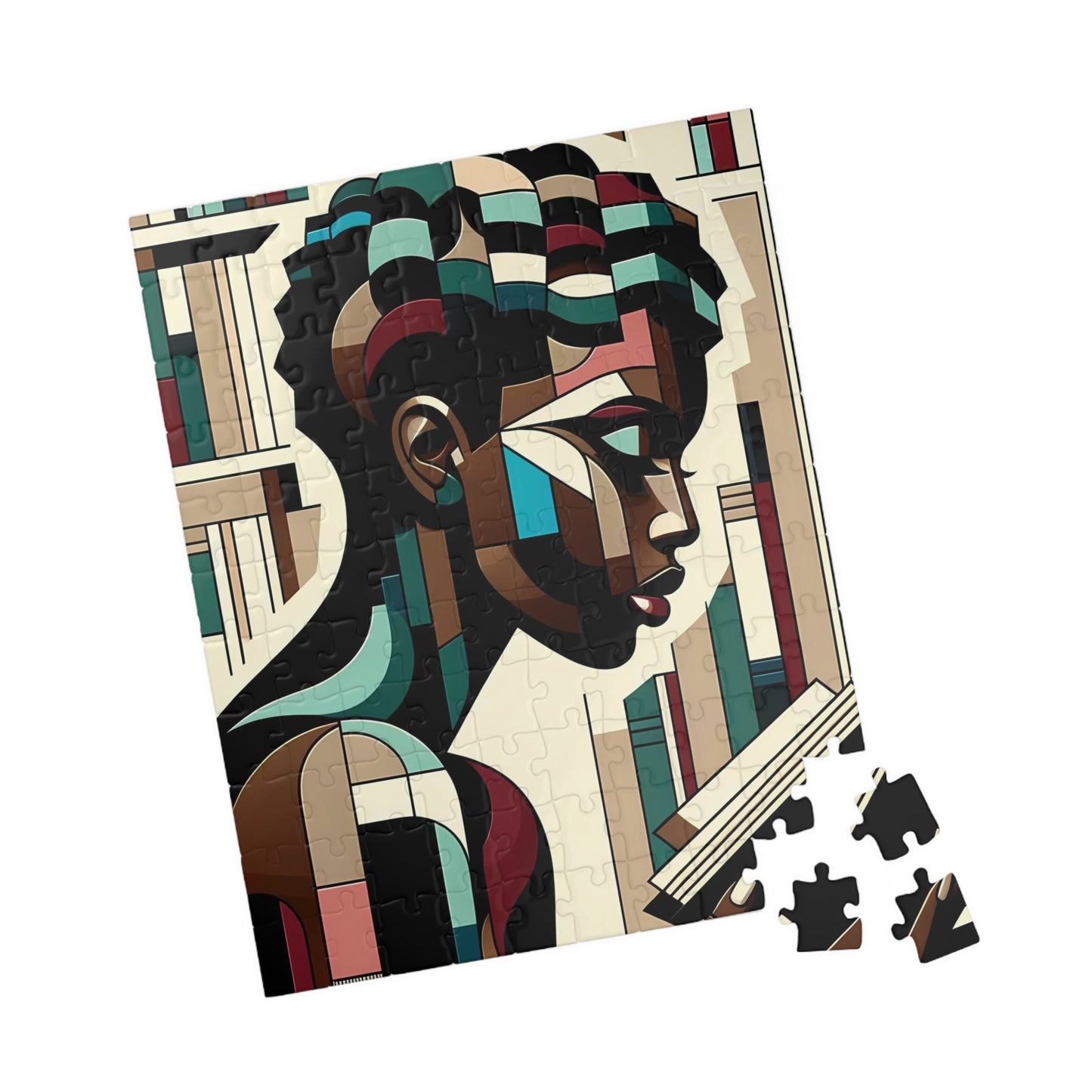 Abstract Reader - Artistic Library Jigsaw Puzzle