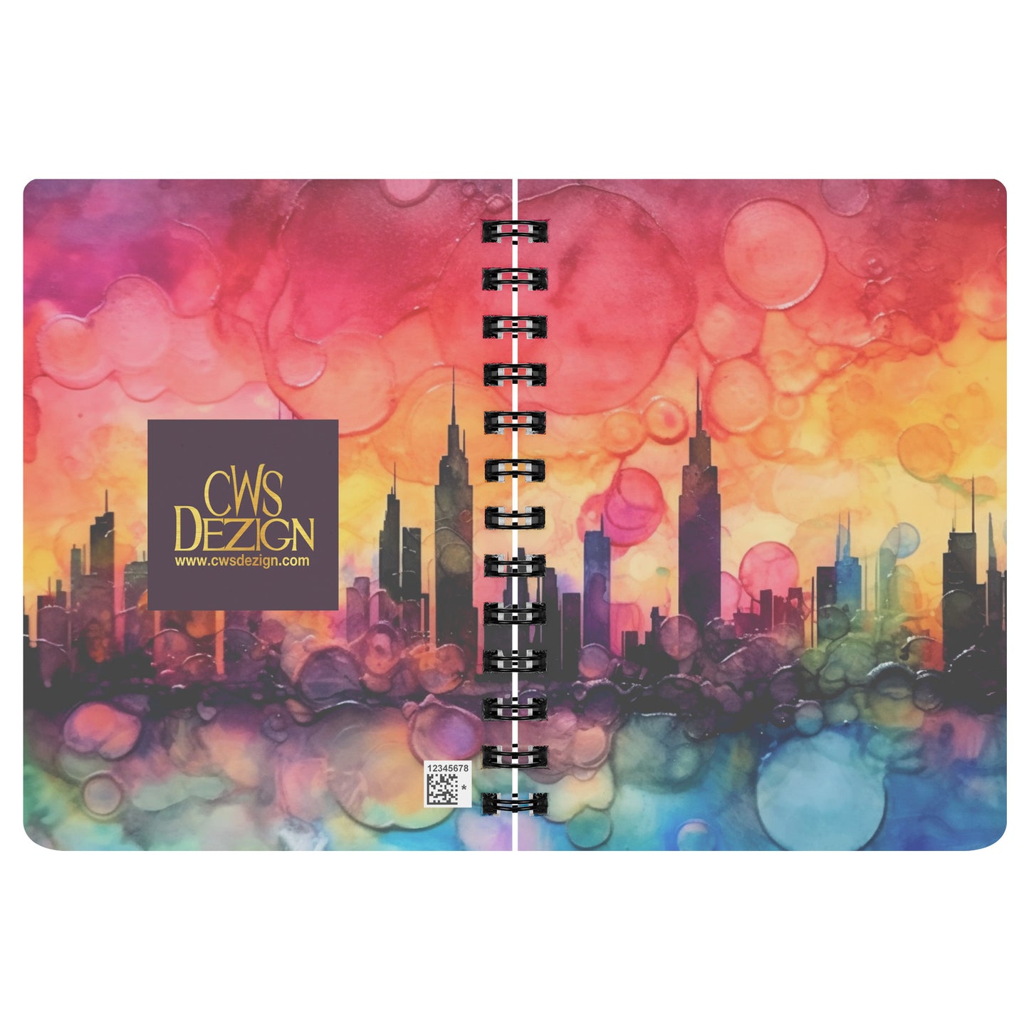 Citiscape Alcohol Ink Notebook
