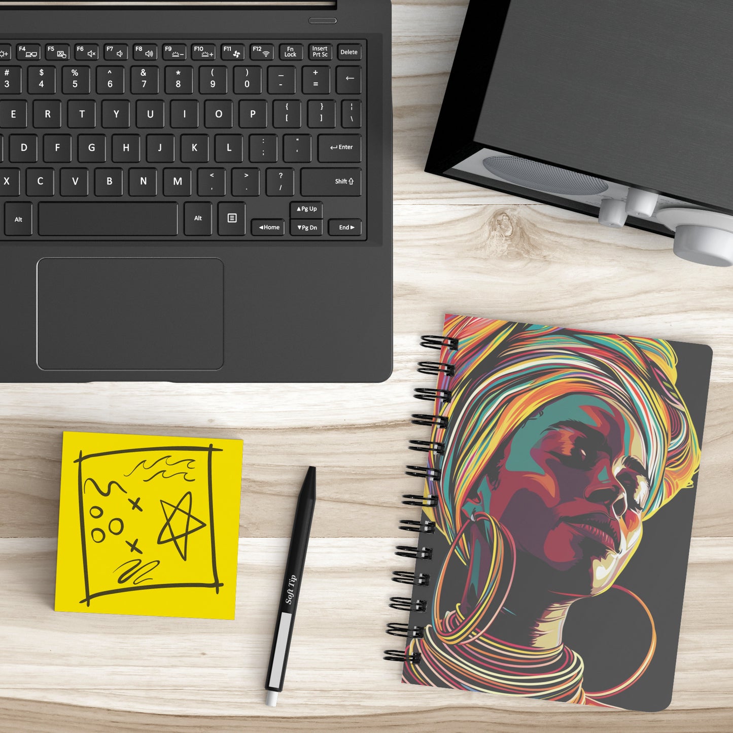 Cultural Tribal Grace Notebook – Afrocentric Art with Vibrant Colors