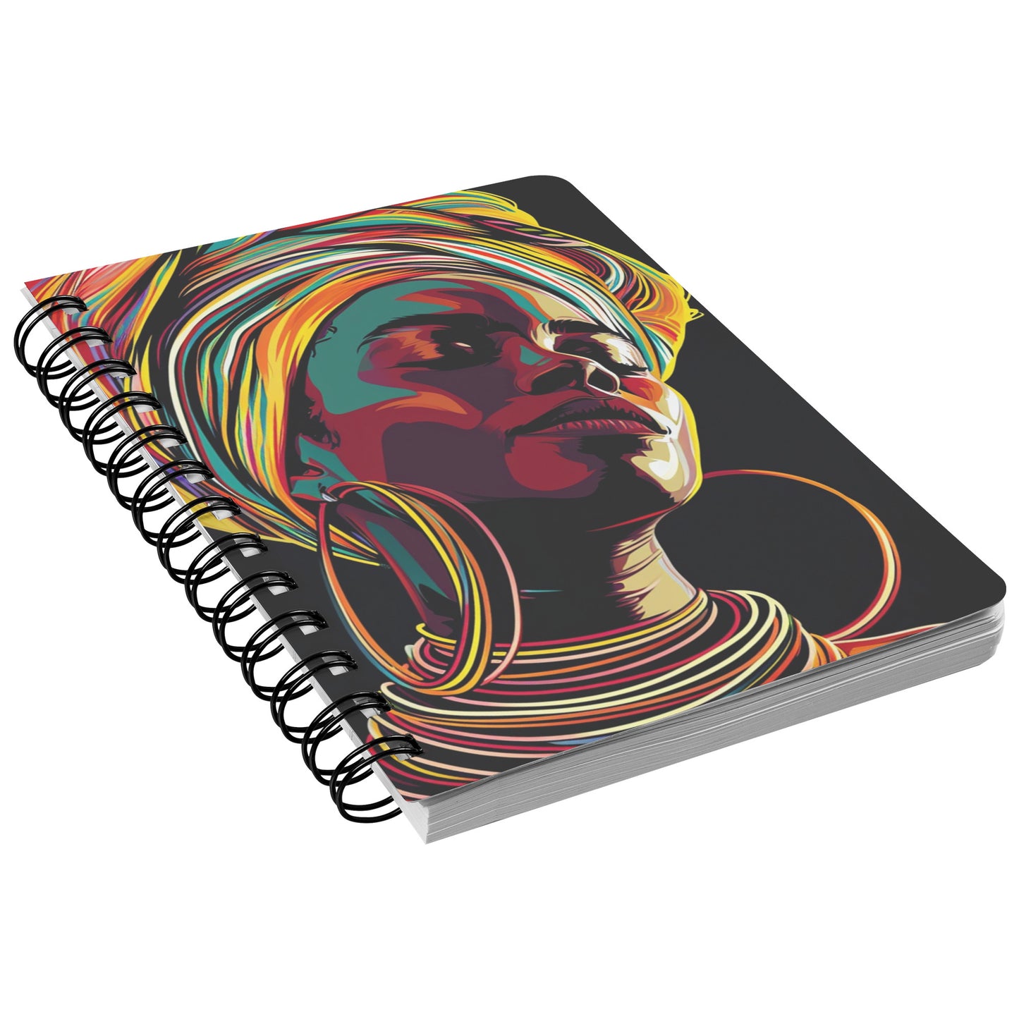 Cultural Tribal Grace Notebook – Afrocentric Art with Vibrant Colors
