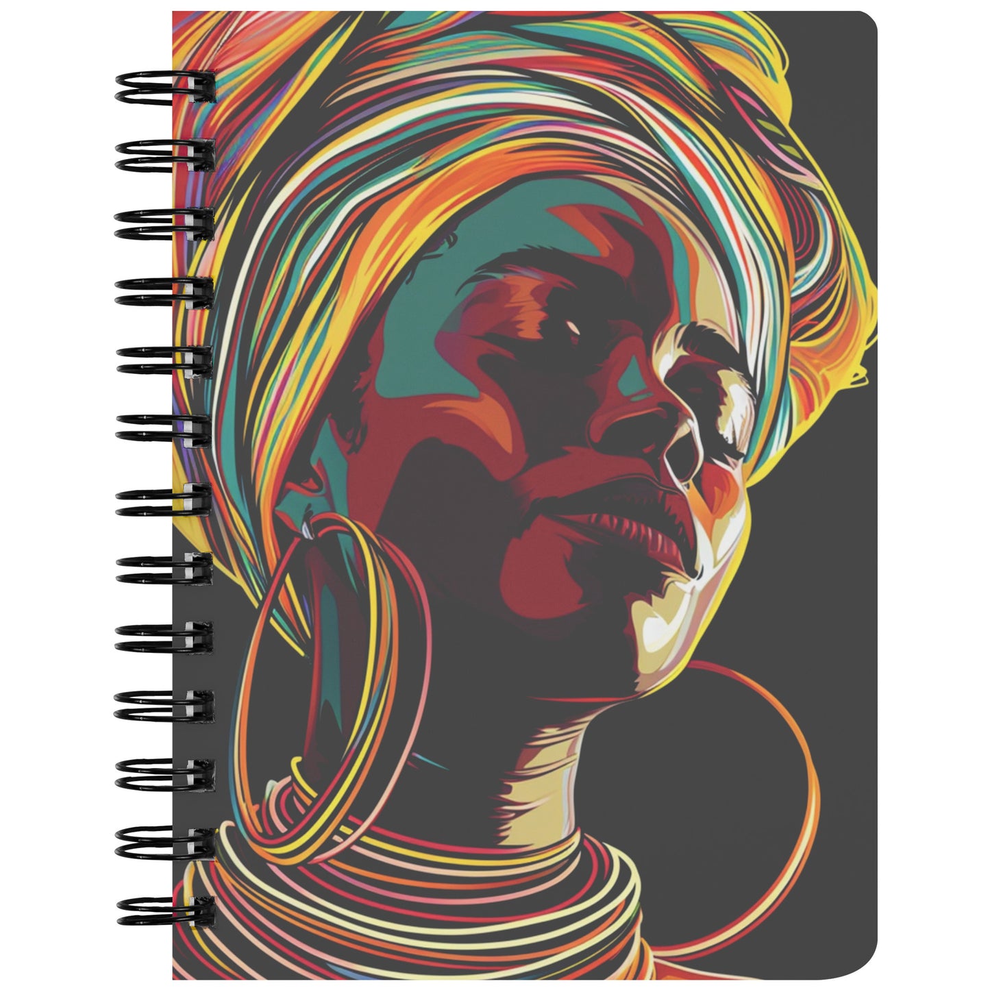 Cultural Tribal Grace Notebook – Afrocentric Art with Vibrant Colors