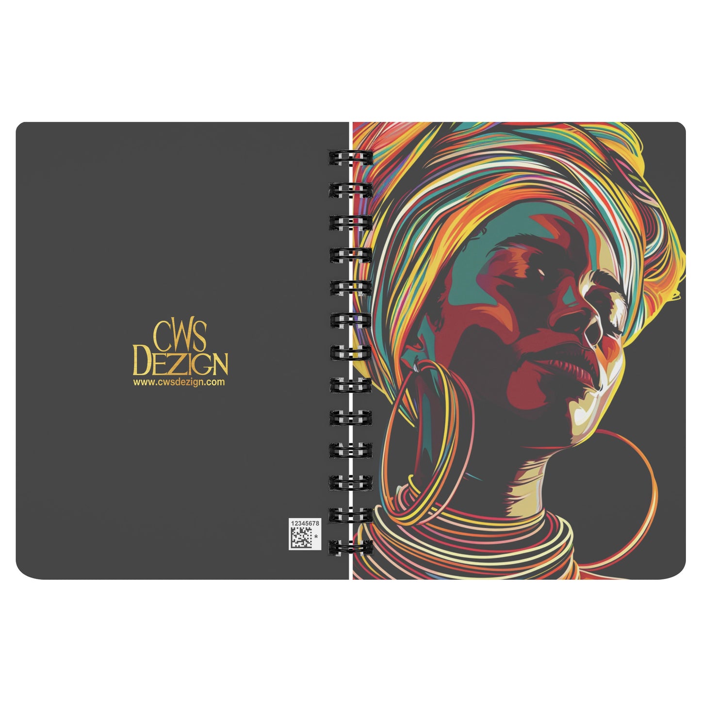Cultural Tribal Grace Notebook – Afrocentric Art with Vibrant Colors