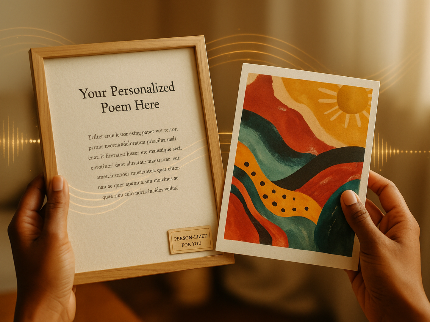 Personalized Poem, Music & Artwork Gift - Faith & Flow