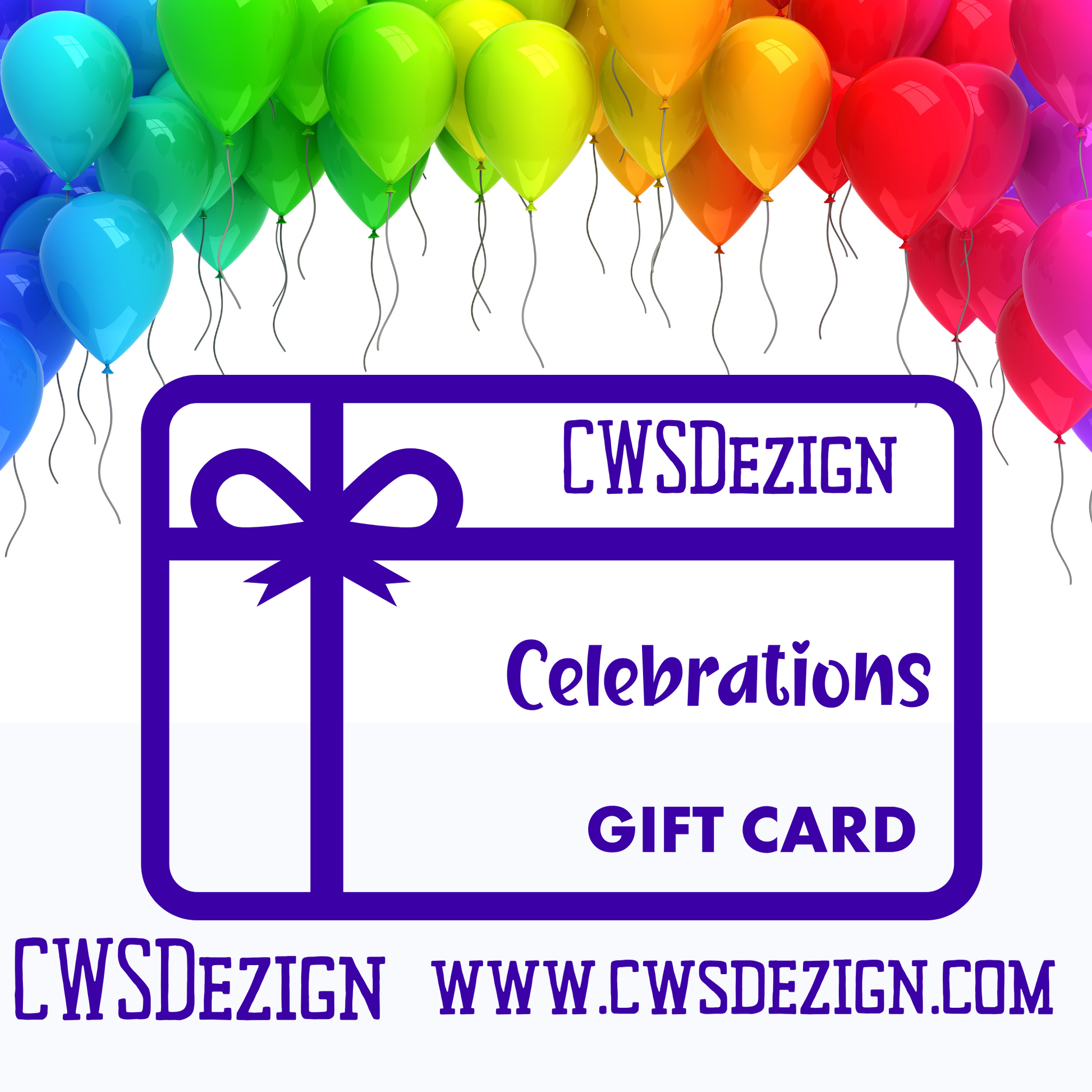 CWSDezign Celebrations Gift Card - CWSDezign