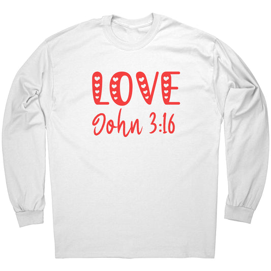 John 3:16 Love - Long Sleeve Shirt - CWSDezign