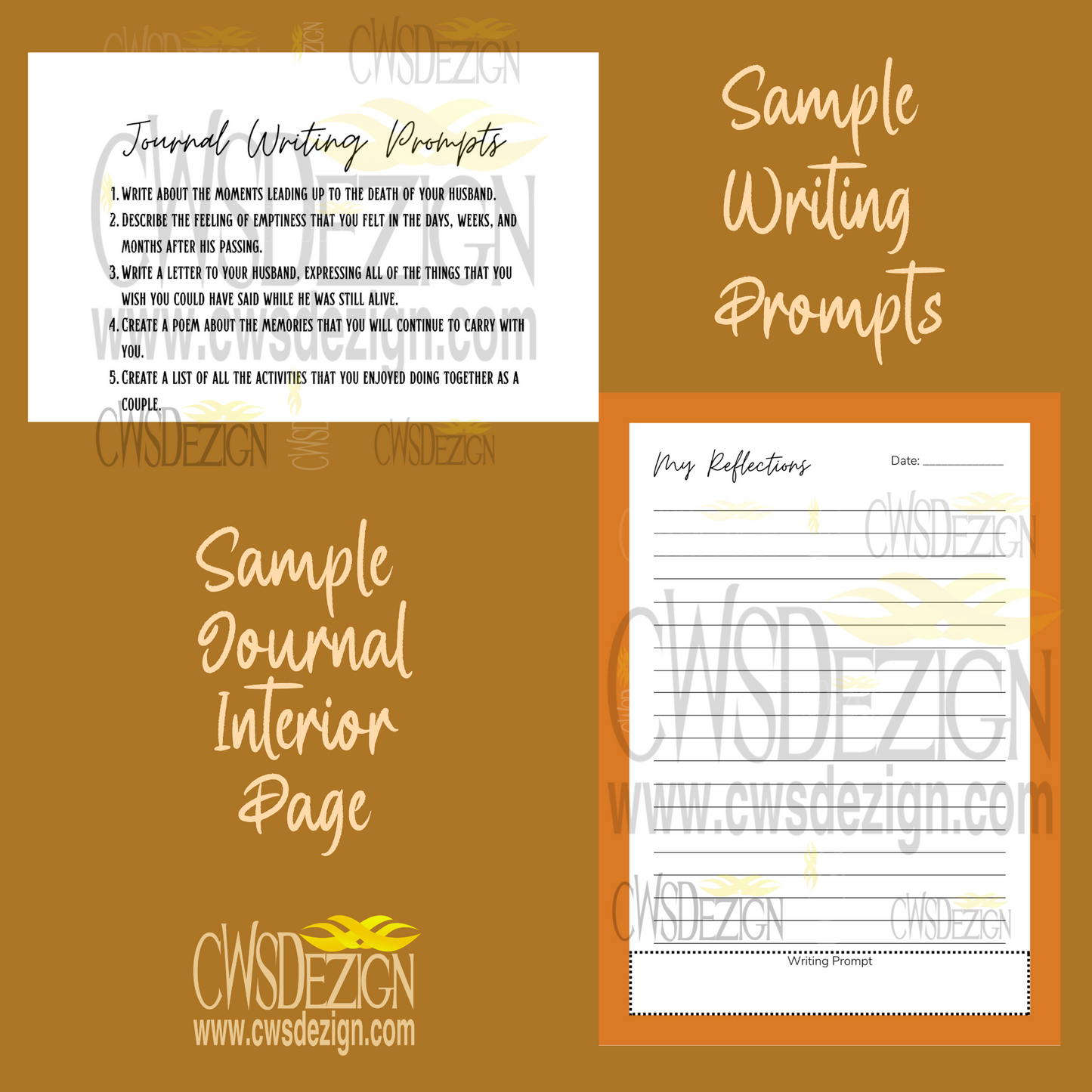 A Wife's Reflections - Grief Journal - CWSDezign