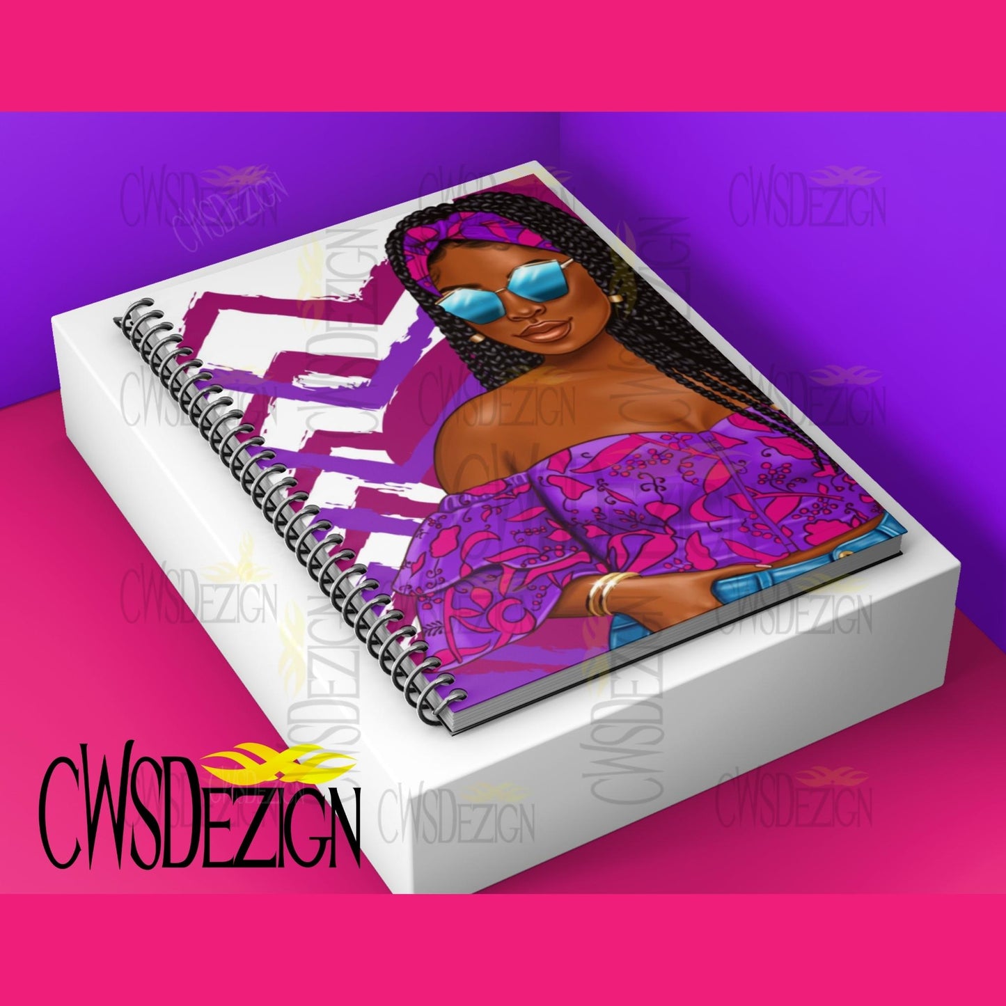 Sis in Blue Shades Notebook - CWSDezign