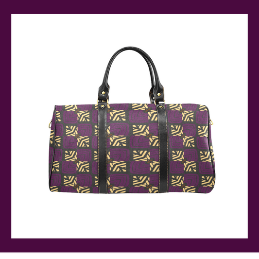 Purple Kente Vibe Travel Duffle Bag - CWSDezign