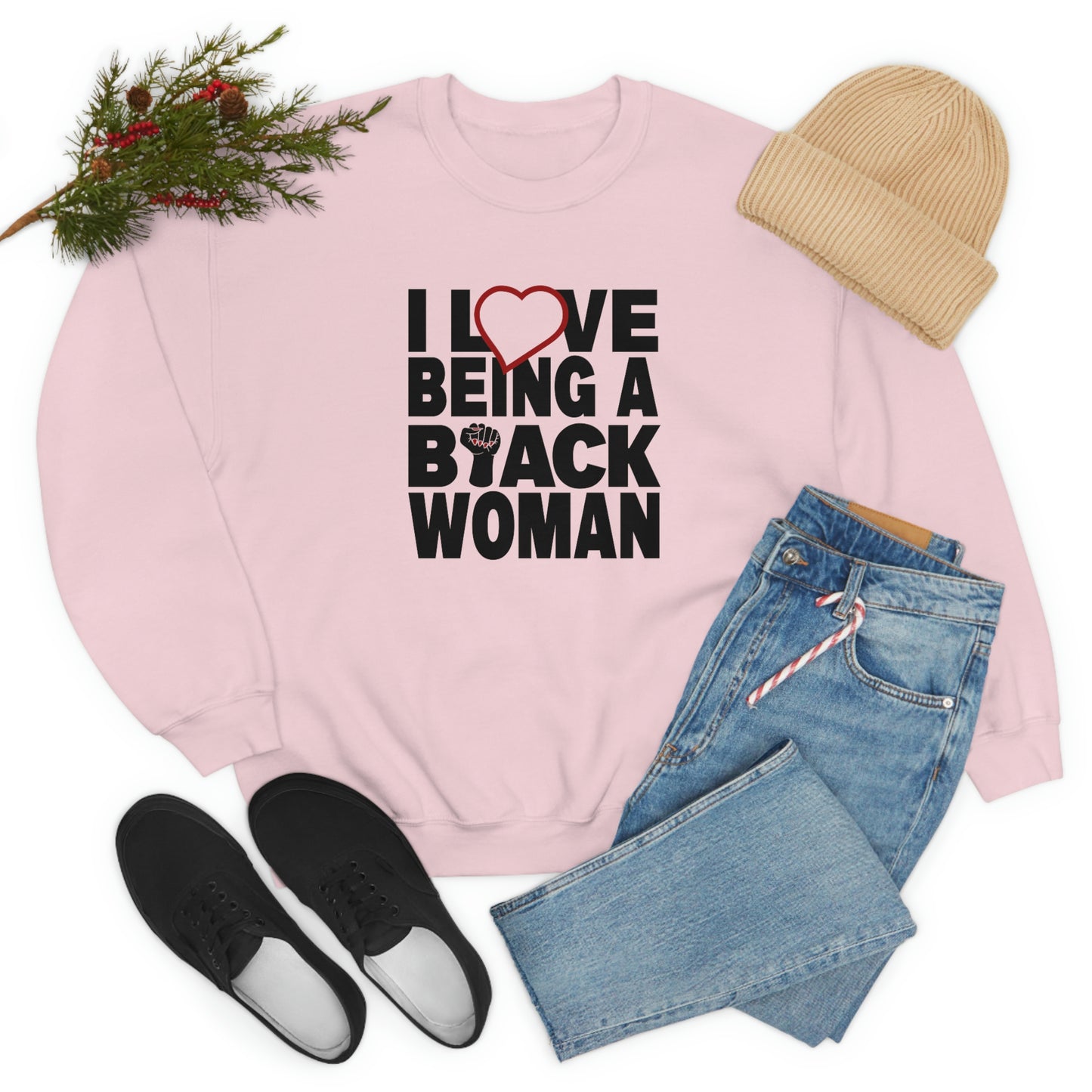 Love Being Crewneck Sweatshirt