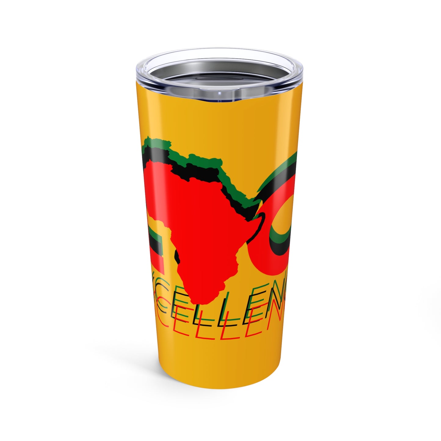 Black Excellence Afrocentric Tumbler - Gold