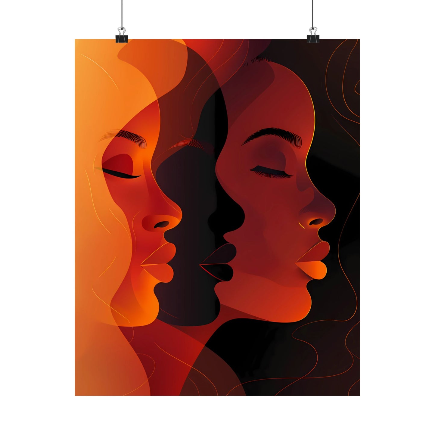 Bold Melanin Expressions: Afrocentric Abstract Art Celebrating Diversity - Vertical Posters