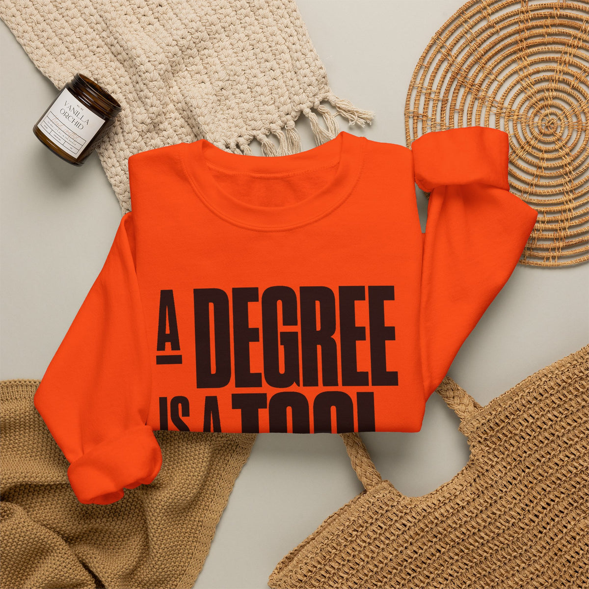 A Degree Is a Tool Not a Box Crewneck Sweatshirt