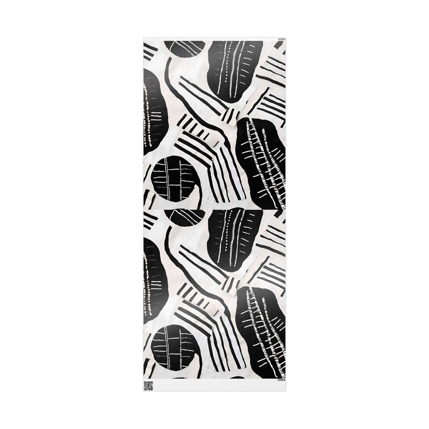 Abstract Tribal Patterns Gift Wrap – Monochrome Design