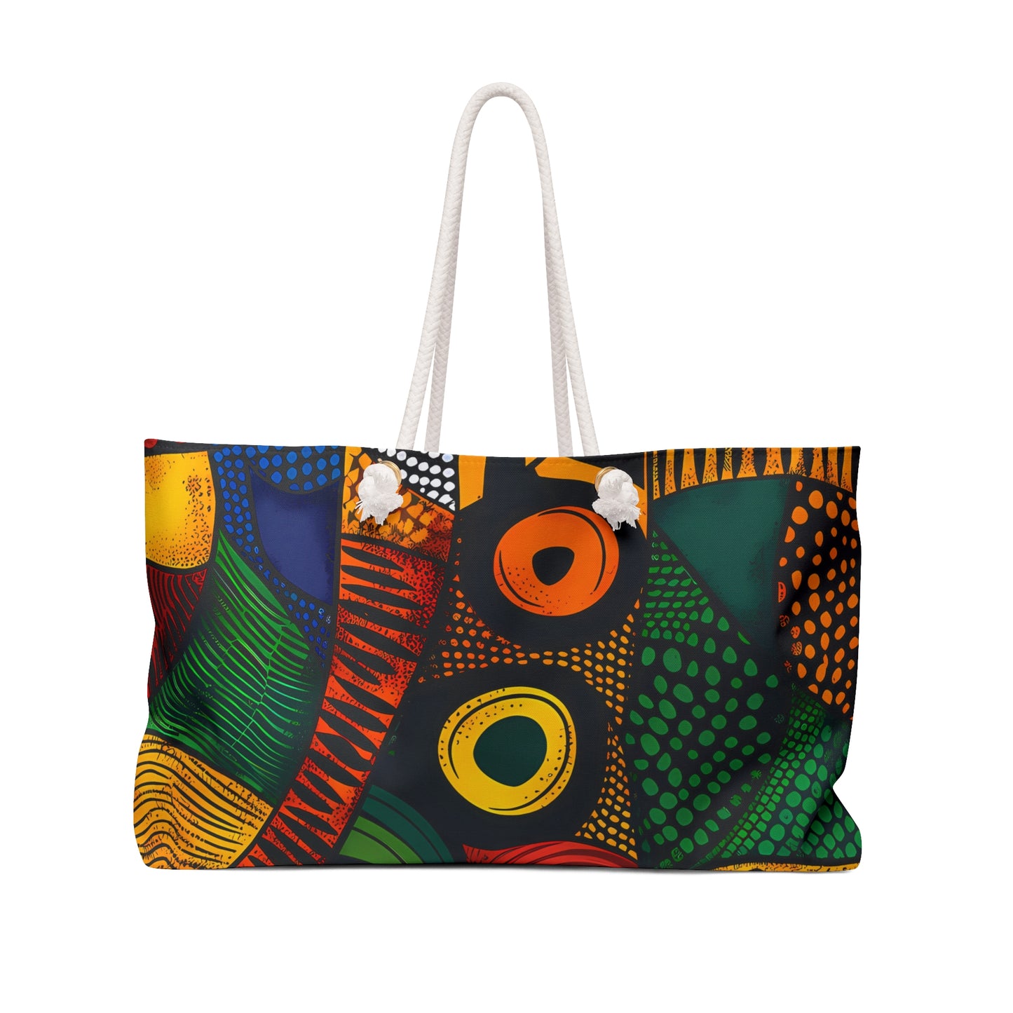 Vibrant African Print Weekender Tote