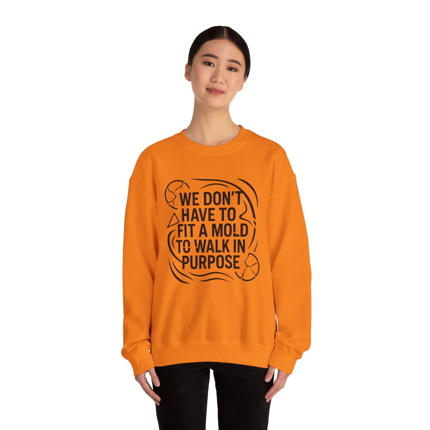 Purposeful Walk Inspirational Crewneck Sweatshirt for Every Occasion - Unisex Cozy Apparel, Gift for Friends, Motivational Clothing, Casual Wear