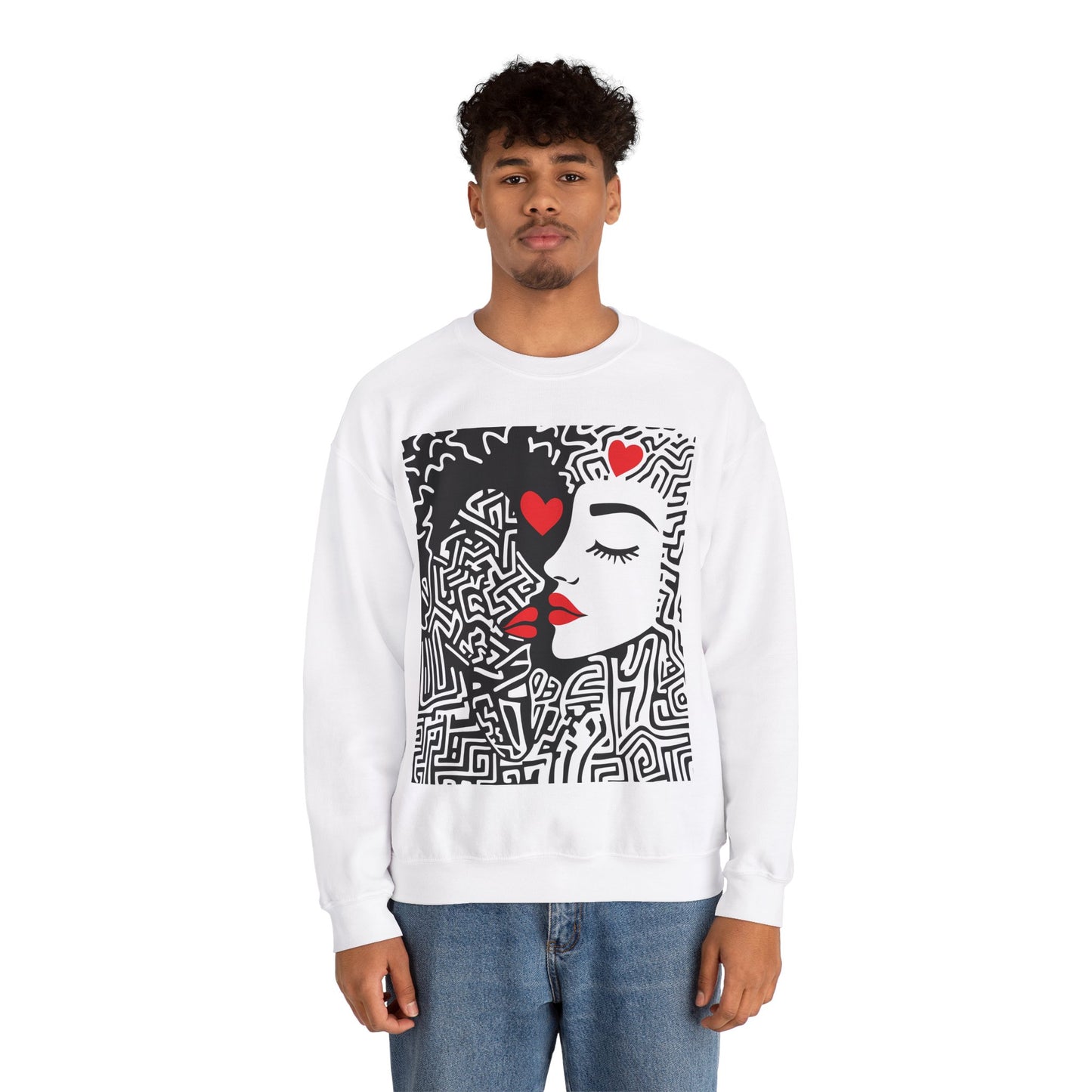 Labyrinth of Love Crewneck Sweatshirt - Couples Gift, Valentine's Day