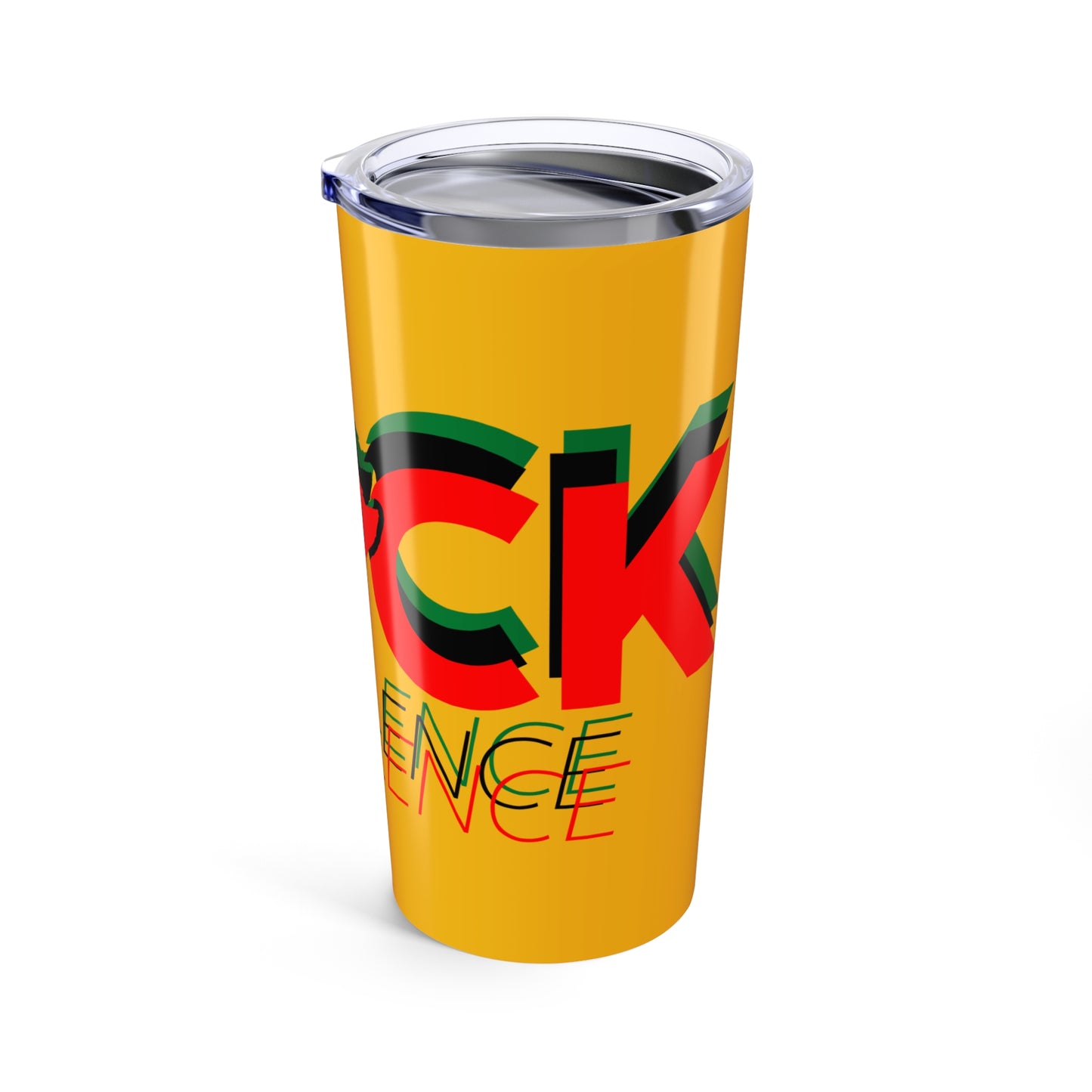 Black Excellence Afrocentric Tumbler - Gold