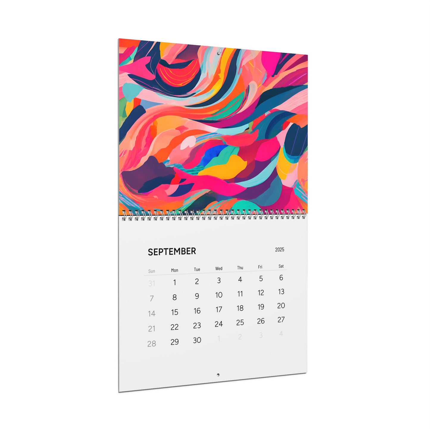 Expressive Color Palette: 2025 Abstract Art Calendar