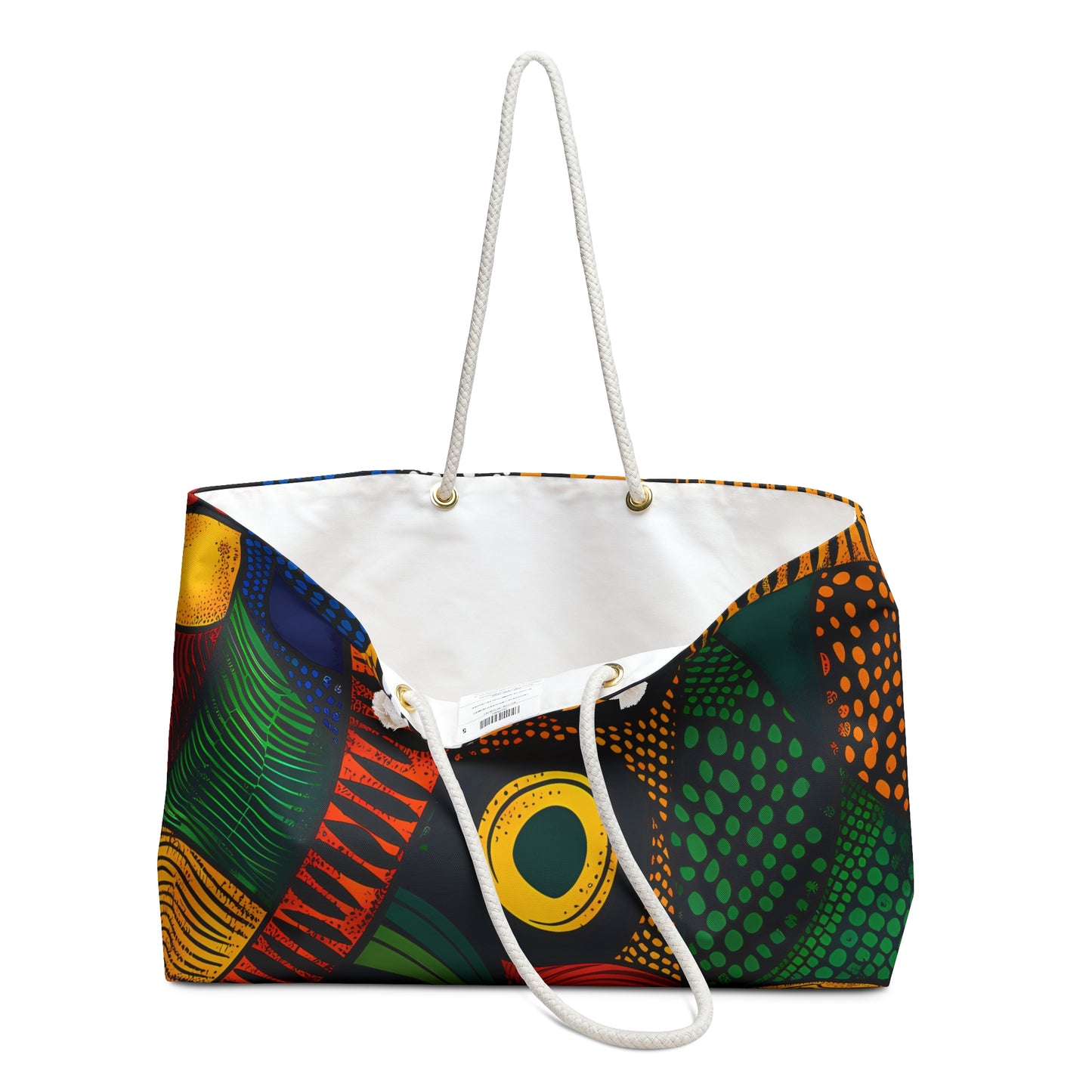 Vibrant African Print Weekender Tote